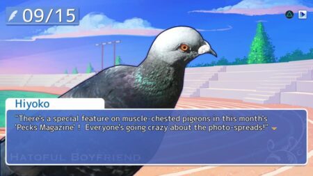Hatoful Boyfriend screenshot.