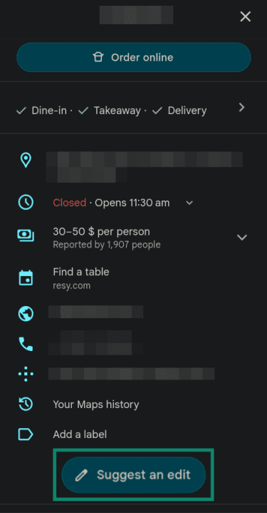 How to edit a business listing on Google.