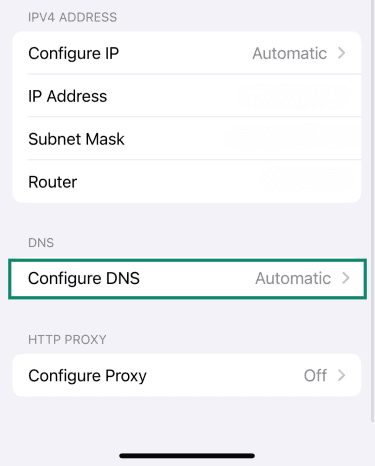 Change your DNS configuration to manual to enable you modify the settings as you please.