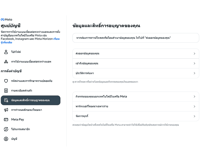Facebook Ad preferences settings.