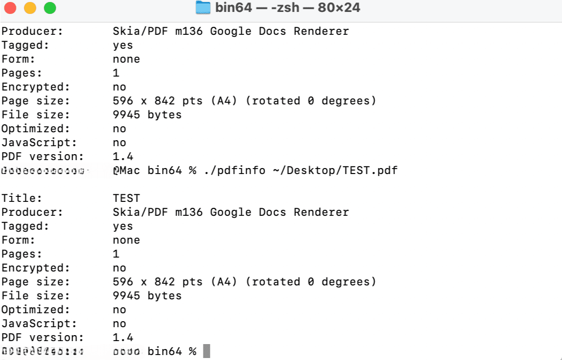 Image showing PDF metadata.