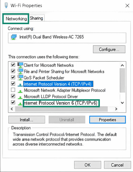 You can change DNS servers on both IPv4 and IPv6 connections.