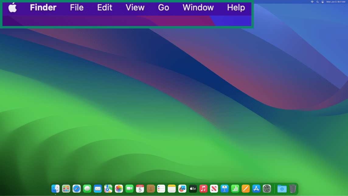 macOS interface, with visible taskbar and a background wallpaper