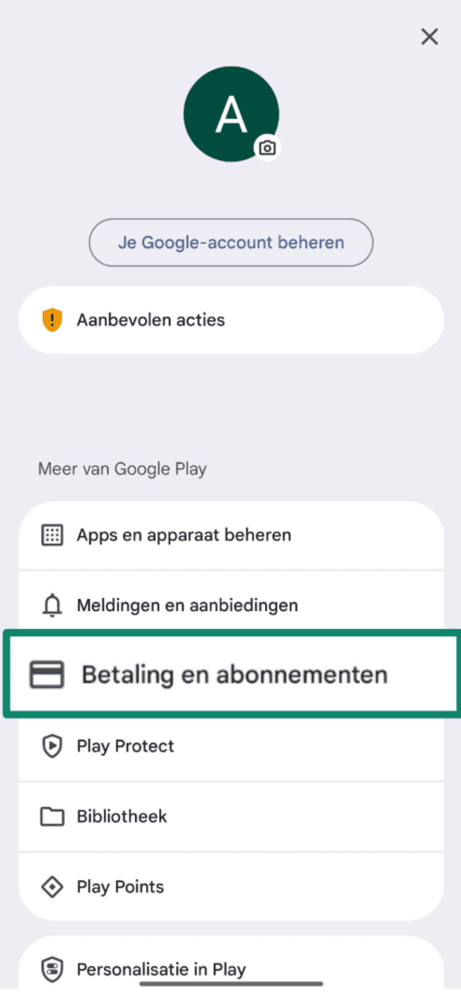 Select Payments Subscriptions Nl