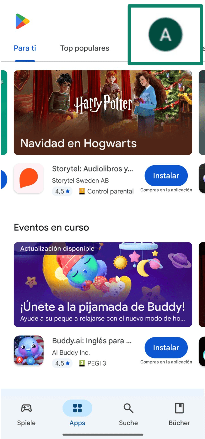 Tap On Your Profile Icon Es