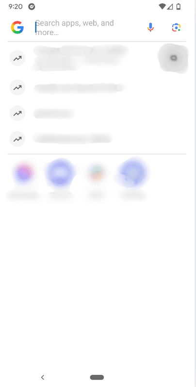 Google search interface on an Android phone.
