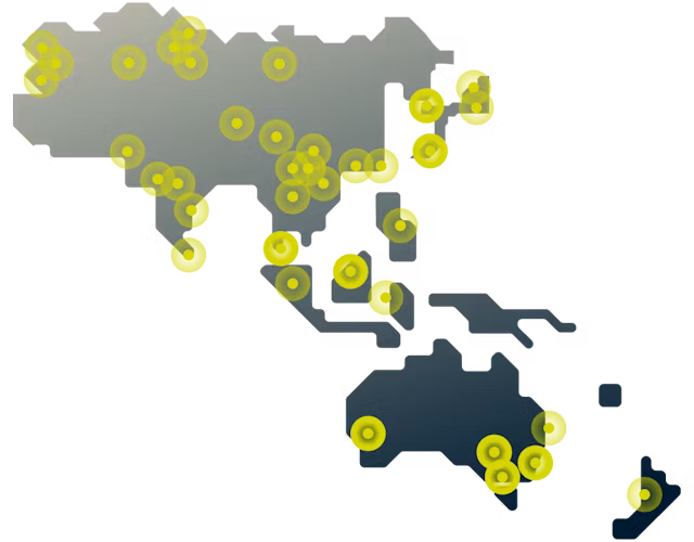 Opret forbindelse til masser af serverplaceringer i Asien og Stillehavsområdet med ExpressVPN's enorme globale netværk.