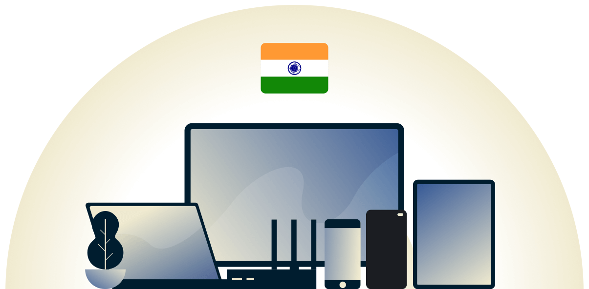 Indien VPN schützt eine Vielzahl von Geräten.