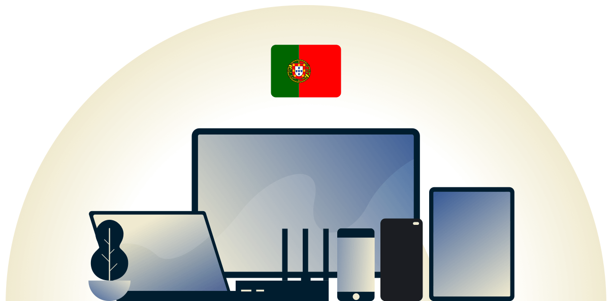 Portugal VPN protegendo uma variedade de dispositivos.