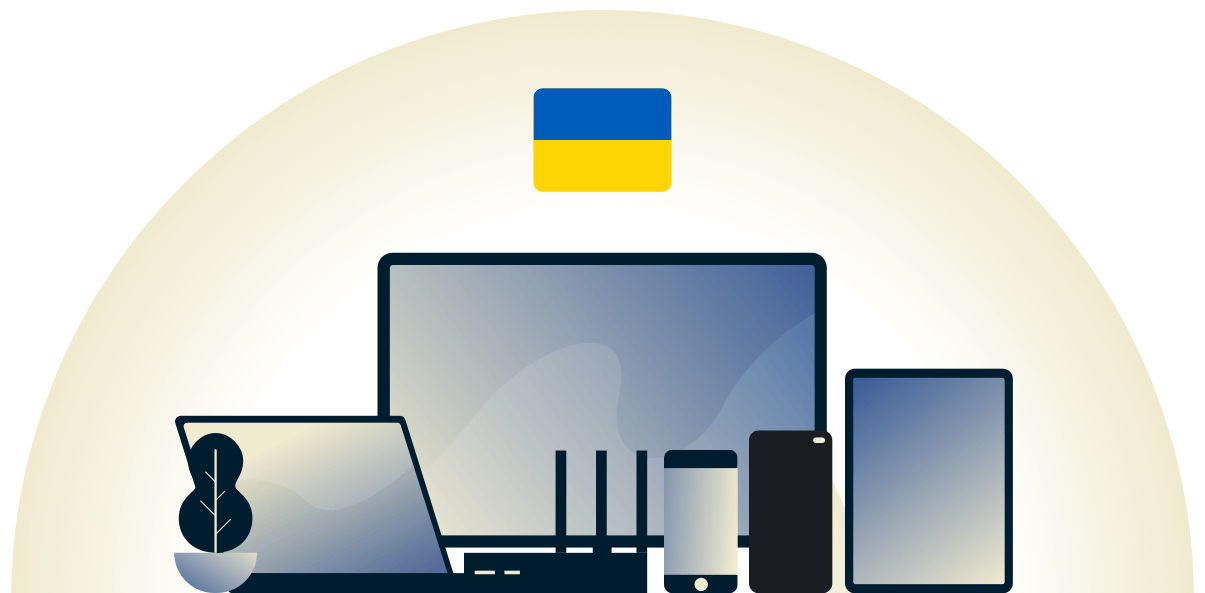 Ukraine VPN beskytter en række forskellige enheder.